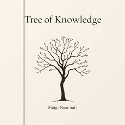 A minimalist cover design for a philosophical essay featuring a 'Tree of Knowledge'