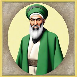 Generate a respectful, illustrated image of Mohammad Al Mahdi, regarded as the Twelve Imam in Shia Islam, preferably depicted in a historic, Middle Eastern setting