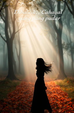 A serene and captivating scene illustrating the theme of 'Dibalik Cahaya yang Pudar' by Cahyani