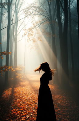 A serene and captivating scene illustrating the theme of 'Dibalik Cahaya yang Pudar' by Cahyani