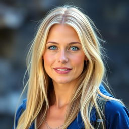A 30-year-old woman named Kaisa, embodying beauty and natural elegance