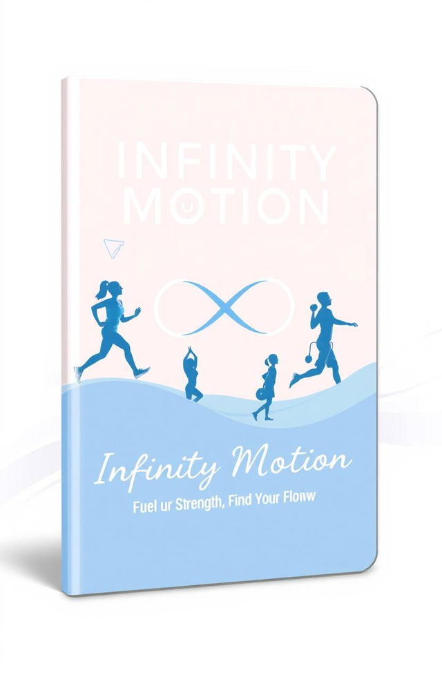 A vibrant and dynamic eBook cover design for "Infinity Motion: Fuel Your Strength, Find Your Flow"