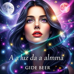 A mesmerizing book cover for "A luz da alma esquecida" by Gide Beer