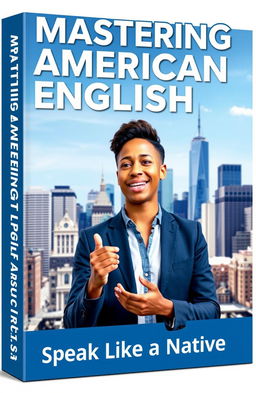 A professional and modern book cover for a self-help book about improving American English speaking skills