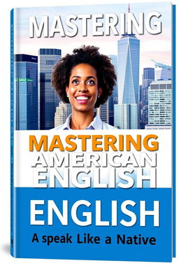 A professional and modern book cover for a self-help book about improving American English speaking skills