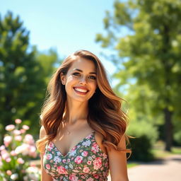 A beautiful, attractive woman in her 30s, radiating confidence and elegance