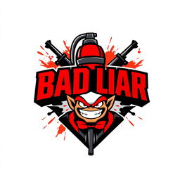 A custom logo for a PUBG gaming team named 'Bad Liar'