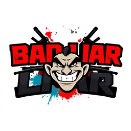 A custom logo for a PUBG gaming team named 'Bad Liar'