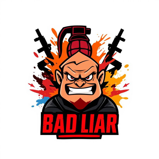 A custom logo for a PUBG gaming team named 'Bad Liar'