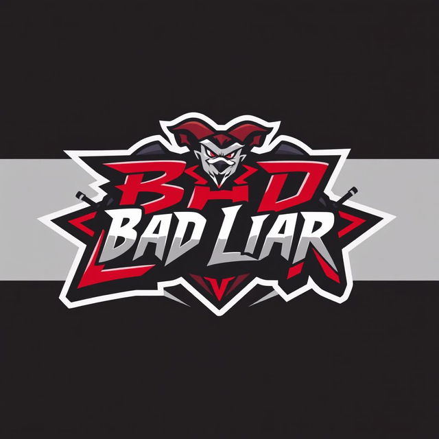 A striking gaming logo for a team named 'Bad Liar'