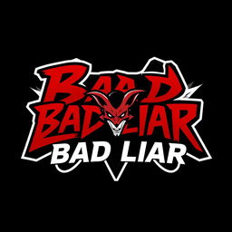 A striking gaming logo for a team named 'Bad Liar'
