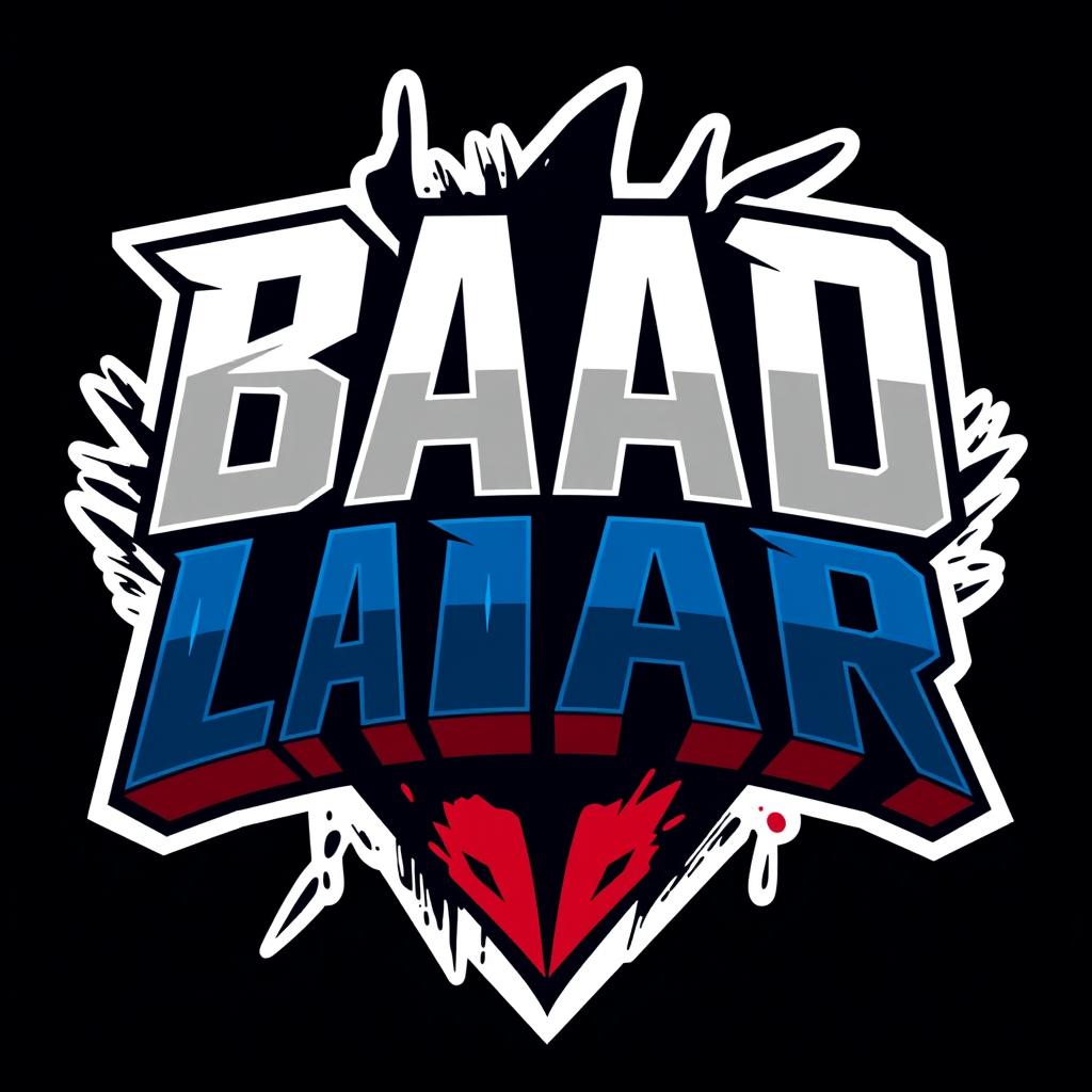 A sleek and modern logo for a team named 'Bad Liar'