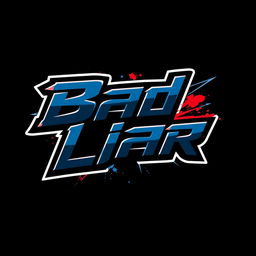A sleek and modern logo for a team named 'Bad Liar'