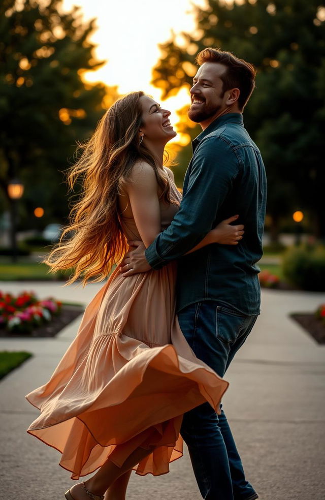 A heartfelt reunion between a woman and a man who have been apart for two years