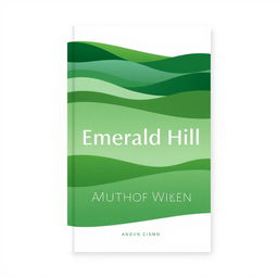 A minimalist book cover design for a drama titled "Emerald Hill