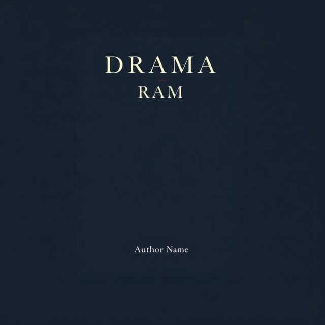 A minimalist book cover design for a drama title