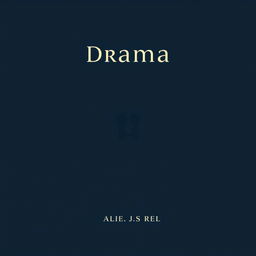 A minimalist book cover design for a drama title
