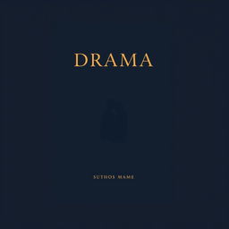 A minimalist book cover design for a drama title