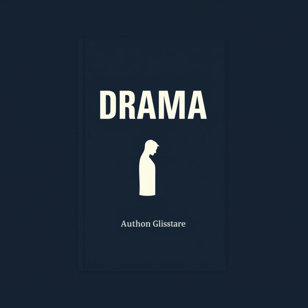 A minimalist book cover design for a drama title