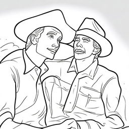 A cowboy gazing up at his son who is glowing brightly, providing a light in his life