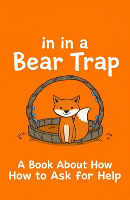 An illustration for a book cover titled 'Fox in a Bear Trap: A Book About How to Ask for Help'