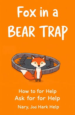 An illustration for a book cover titled 'Fox in a Bear Trap: A Book About How to Ask for Help'