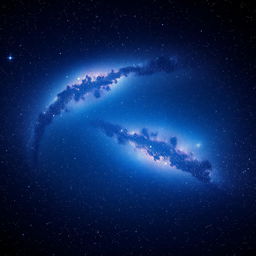 A stunning digital artwork featuring a vast starry night sky, perfect for a space-themed logo