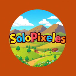 A stylish logo featuring the word "SoloPixeles" in a playful and colorful font, inspired by the pixel art style reminiscent of the game Stardew Valley