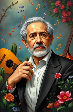 A portrait of Pablo Moncayo, a renowned Mexican composer known for his contributions to classical and contemporary music