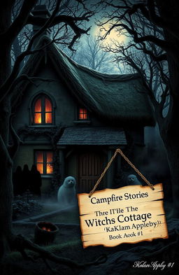 An eerie old cottage nestled in dark, foreboding woods