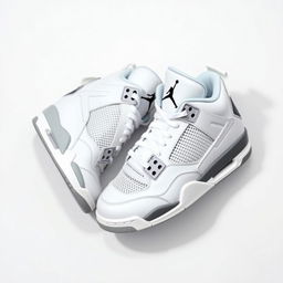 A pair of Retro Air Jordan 4 sneakers, displayed on a clean white background