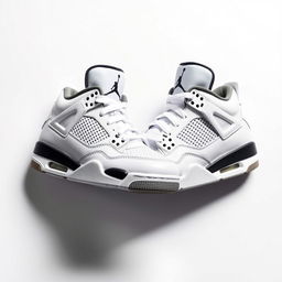 A pair of Retro Air Jordan 4 sneakers, displayed on a clean white background