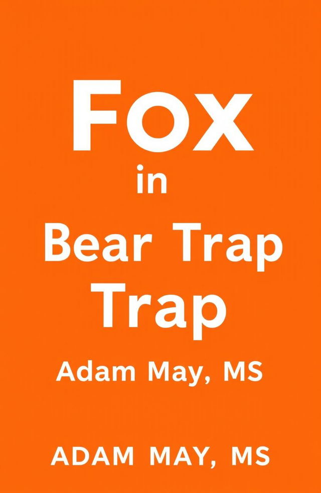 A simple and bold book cover design for 'Fox in a Bear Trap'