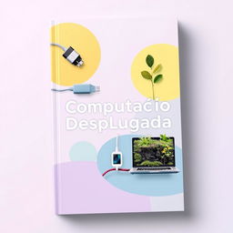 A book cover for 'Computação Desplugada', showcasing concepts of disconnection from technology