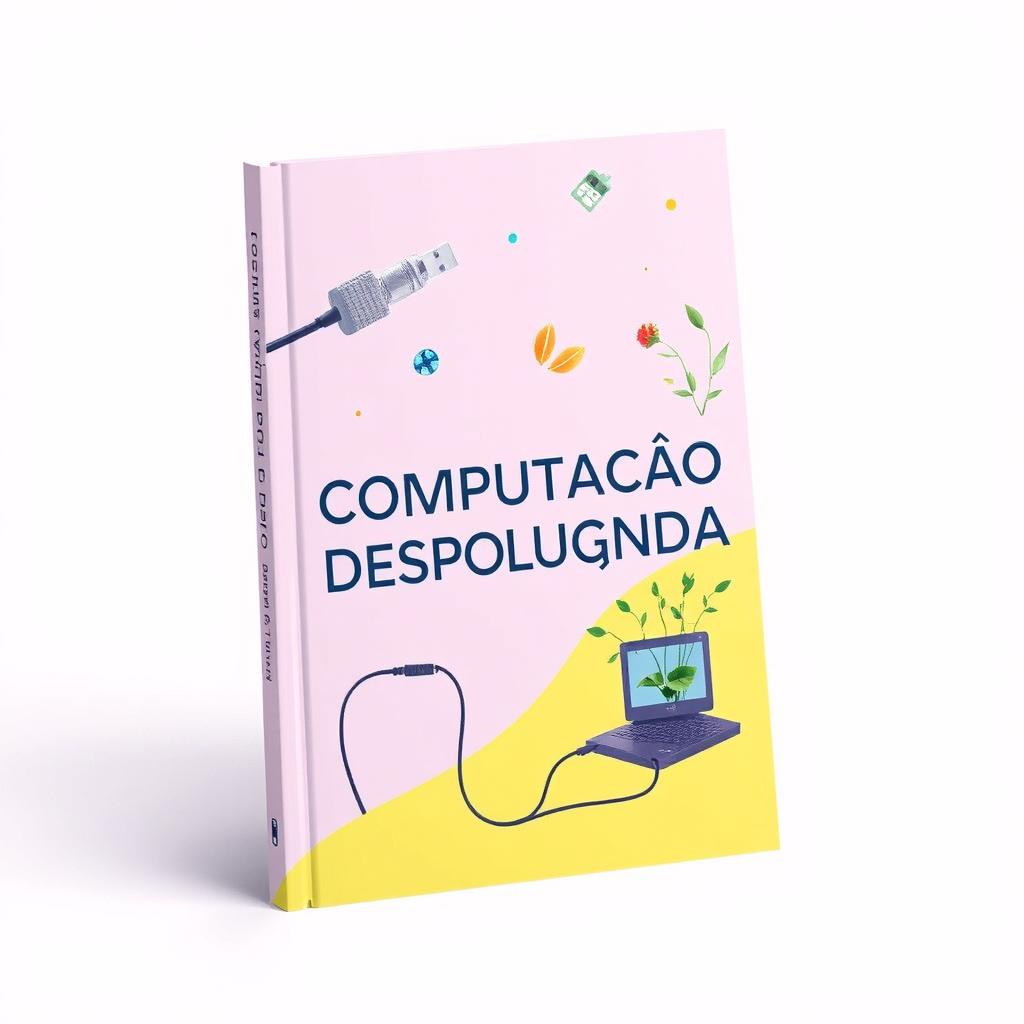 A book cover for 'Computação Desplugada', showcasing concepts of disconnection from technology