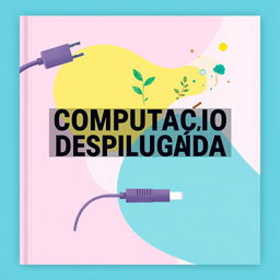 A book cover for 'Computação Desplugada', showcasing concepts of disconnection from technology