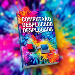 A book cover titled 'Computação Desplugada', featuring disconnected wires and powered-off computers