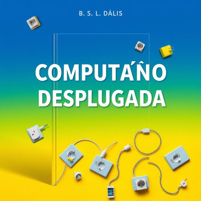 A vibrant book cover featuring the title 'COMPUTAÇÃO DESPLUGADA' prominently displayed in bold white letters