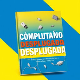 A vibrant book cover featuring the title 'COMPUTAÇÃO DESPLUGADA' prominently displayed in bold white letters