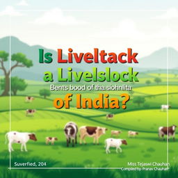 A visually appealing cover page for a report titled "Is Livestock a Backbone of India"