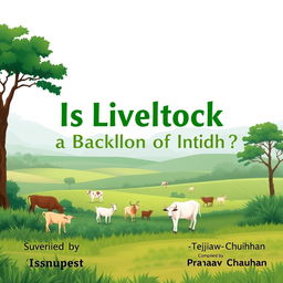 A visually appealing cover page for a report titled "Is Livestock a Backbone of India"