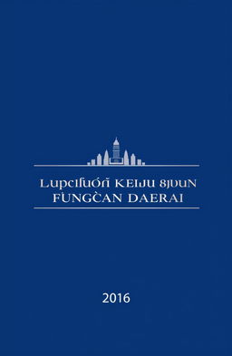 A professional and visually appealing cover for a regional financial report, featuring a blend of rich blue and silver colors