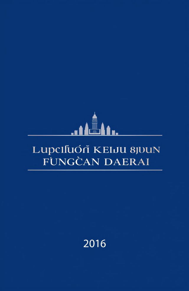 A professional and visually appealing cover for a regional financial report, featuring a blend of rich blue and silver colors