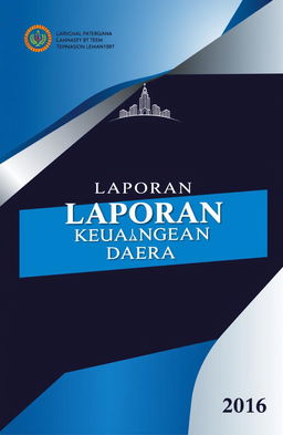 A professional and visually appealing cover for a regional financial report, featuring a blend of rich blue and silver colors