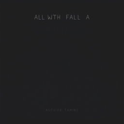 A minimalist book cover design for a psychological horror title centered around falling into madness