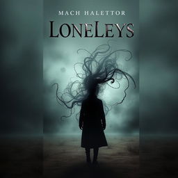 A psychological horror book cover that encapsulates themes of loneliness and madness