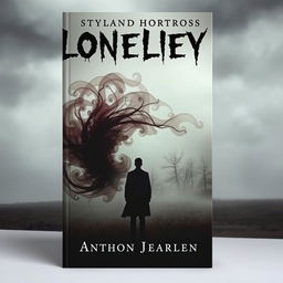 A psychological horror book cover that encapsulates themes of loneliness and madness