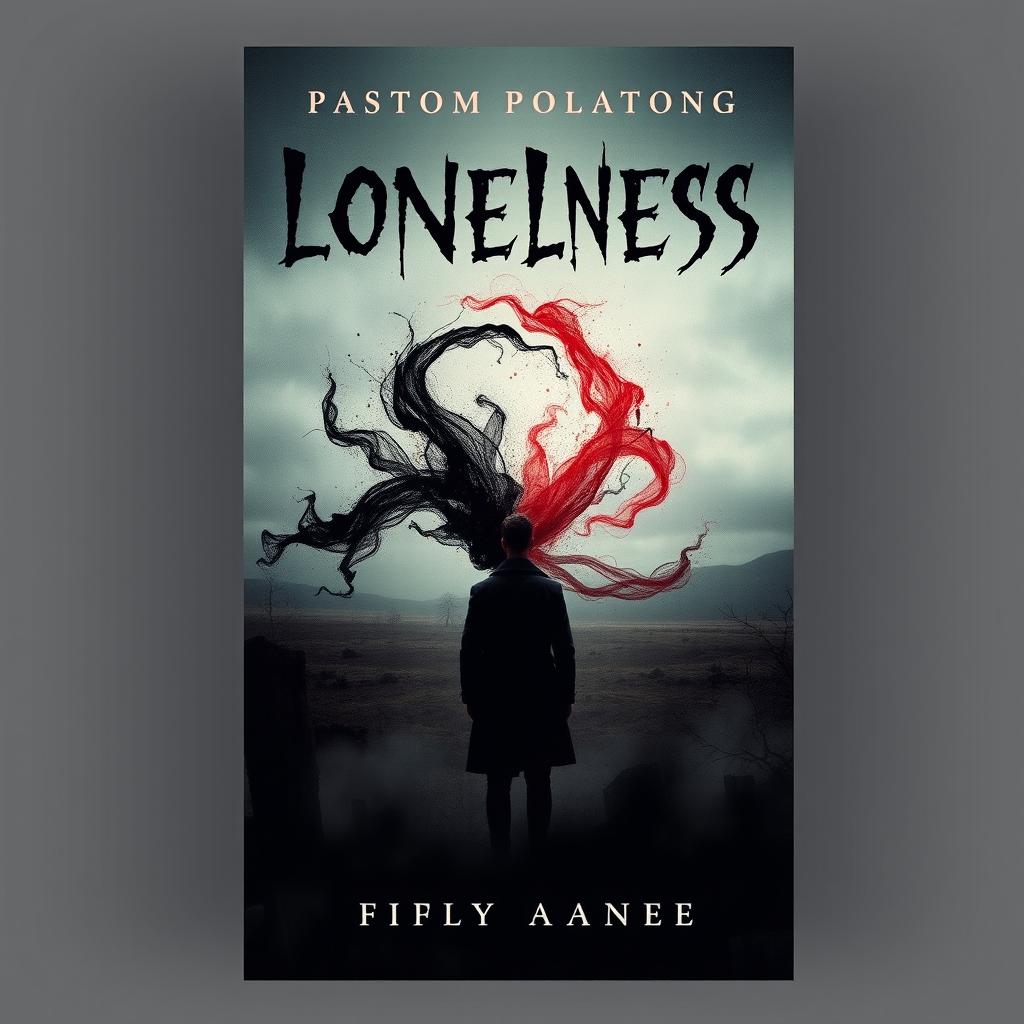 A psychological horror book cover that encapsulates themes of loneliness and madness