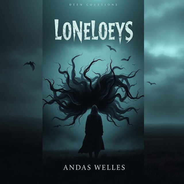 A psychological horror book cover that encapsulates themes of loneliness and madness