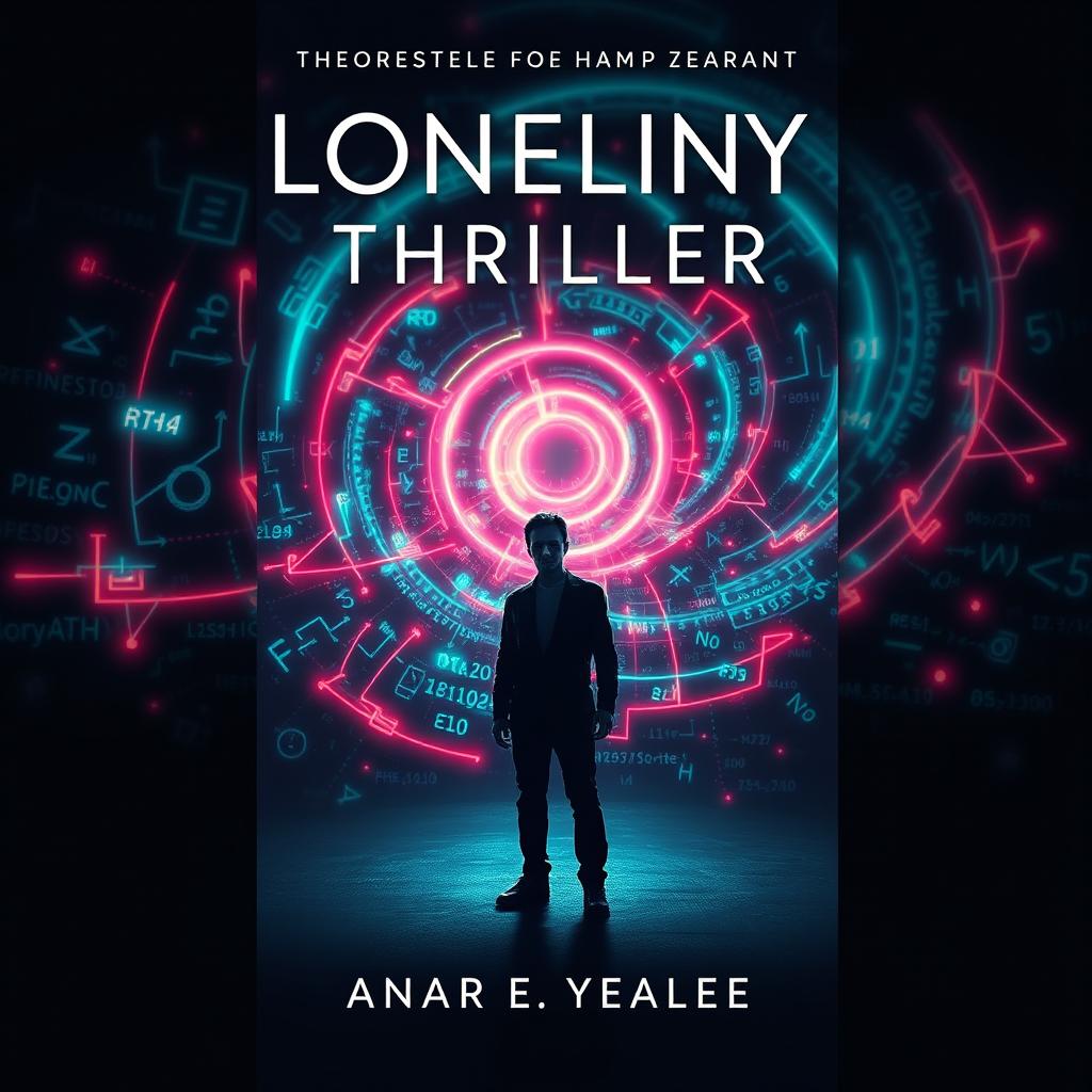 A psychological thriller book cover that explores themes of loneliness and being lost in an imaginary mathematical matrix